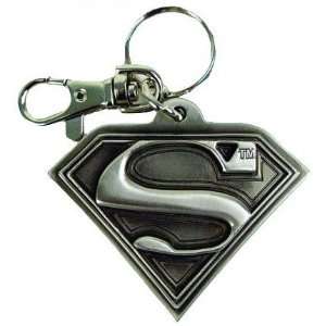  Superman Logo Pewter Keychain 