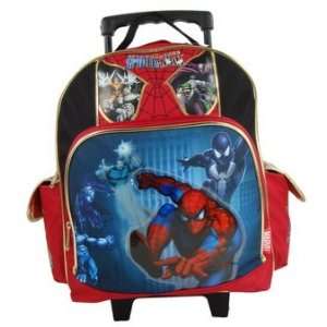  Marvel Spiderman Large Rolling Backpack and Spiderman 