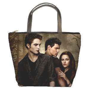  New Custom Black Leather Bucket Bag Handbag Purse Twilight Edward 