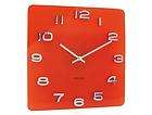 new karlsson red contemporary modern square glass wall clock location