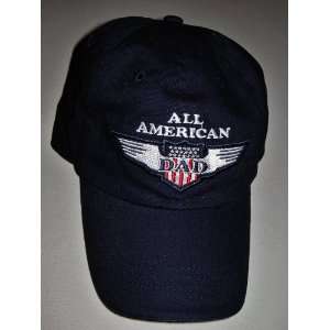  Navy Blue All American Dad Flag & Eagle Wings 