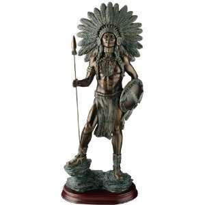   American Indian Chief Sculpture Statue Figurine