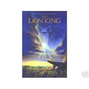 LiOn kiNg OrIgInAl MoVie Poster DoUblE SiDeD 27 x40