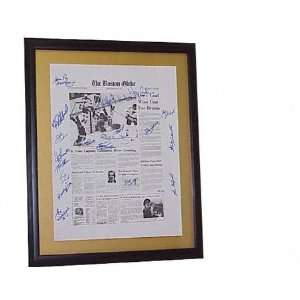  1970 Boston Bruins Team Autographed Boston Globe Paper 