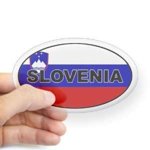 Slovenia Flag Flag Oval Sticker by  Everything 