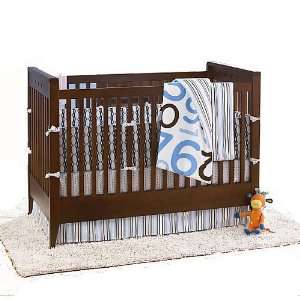  Amy Coe Dot 2 Dot 4 Piece Crib Bedding Set Blue/brown/white Baby
