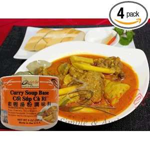 Quoc Viet Foods   NEW   Curry Soup Base, 8 oz jars (Pack of 4)