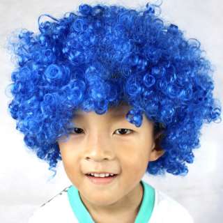 Party Rainbow Afro Clown Child Adult Costume Wig Hair  