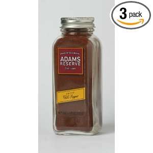 Adams Extracts Ancho Chile Pepper, 2.08 Ounce Glass Jar (Pack of 3 