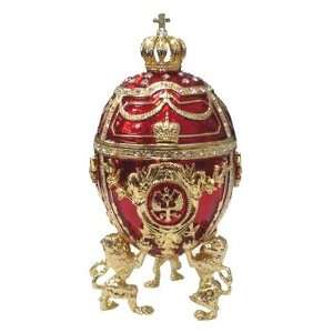 Royal Red Faberge Style Collectible Enameled Egg (6011 1 