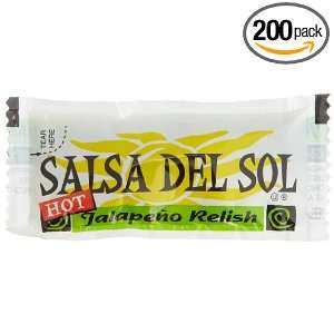 Salsa Del Sol Jalapeno Relish, 0.35 Ounce Single Serve Packages (Pack 