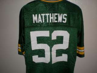   Clay Matthews #52 Green Bay Packers MENS XLarge XL Jersey VVC  