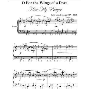   of a Dove Mendelssohn Easy Piano Sheet Music Felix Mendelssohn Books