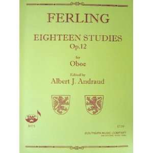    Eighteen Studies Op.12 for Oboe Franz Wilhelm Ferling Books