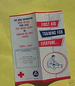 1950s Civil Defense First Aid Training brochure  