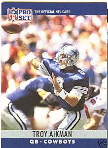 1990 PRO SET TROY AIKMAN #78 * Dallas Cowboys  