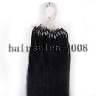 24 REMY micro ring/loop human hair Extensions 100s#01  