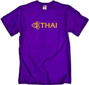 Thai Airways Vintage Logo Thai Airline T Shirt  