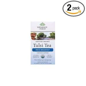  Organic India Tulsi Tea, Vanilla Cr?me, 18 Count (Pack of 