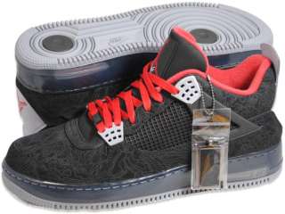 Nike Men Air Jordan AJF 4 Premier Black/Red Athletic Shoes  