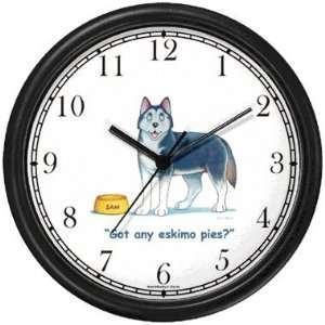  Siberian Husky Dog Cartoon or Comic   JP Animal Wall Clock 