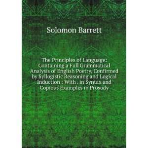   . in Syntax and Copious Examples in Prosody Solomon Barrett Books