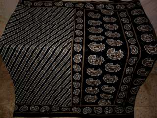Pure Cotton Antique Vintage Sari Fabric 4y black grey #001L9  