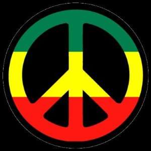  Rasta Peace Symbol Buttons Arts, Crafts & Sewing