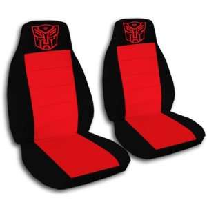  2 Black and red Robot seat covers for a 2005 and 2006 Toyota 