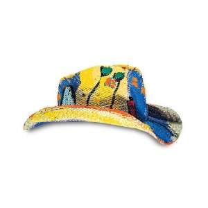Nikki Beach Cowbot Hat   Hand Painted
