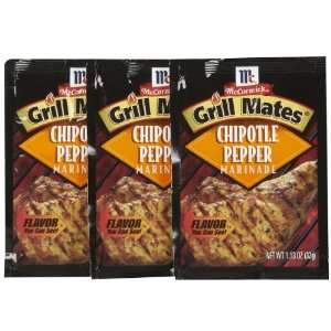 McCormick Grill Mates Chipotle Pepper Marinade, 1.13 oz, 3 pk