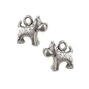   Silver Metal Scottie Dog Charms 10pc 13mm: Arts, Crafts & Sewing