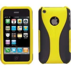    New Black Yellow Duo Snap Case for Apple iPhone 3G S: Electronics