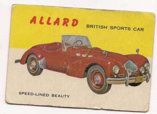 Allard British Sports Car Collectors Card  