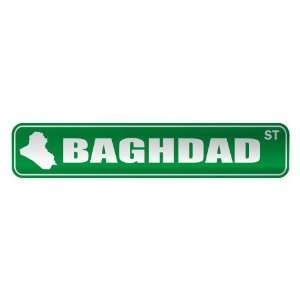   BAGHDAD ST  STREET SIGN CITY IRAQ