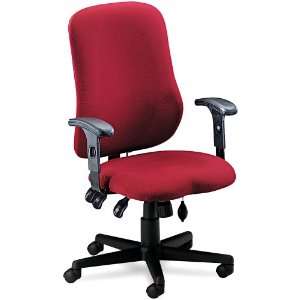   Contoured Support Swivel/Tilt Chair, Burgundy Fabric
