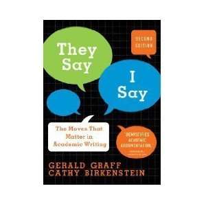   ) Gerald Graff (Author) Cathy Birkenstein (Author)(Author) Books