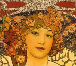 ALPHONSE MUCHA Greeting Note Card REVERIE NEW Repro  