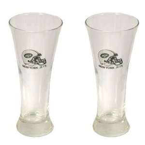   SET FLARED PILSNER BEER GLASS WHITE HELMET LOGO: Sports & Outdoors