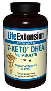 LIFE EXTENSION 7 Keto® DHEA Metabolite 100 mg, 60 vegetarian capsules
