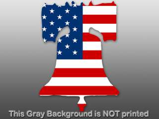 USA Flag Liberty Bell Shape Sticker   decal american us  