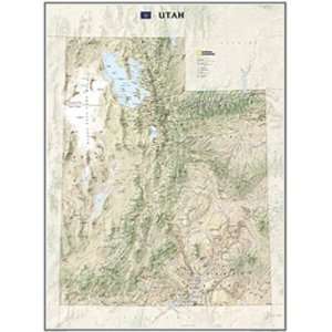   Geographic Maps RE01020412 Utah State Wall Map Tubed Toys & Games