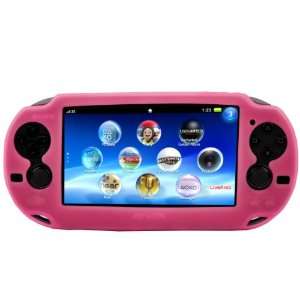 Pink Silicon Skin for Sony PSP Vita Portable Video Console + ebigvalue 