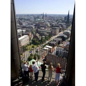 View Over the City from Michaeliskirche, Hamburg, Germany Stretched 