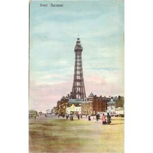    1910 Vintage Postcard Tower   Blackpool England UK 