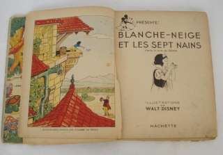 VINTАGE 1938 FRENCH WALT DISNEY EDITION OF SNOW WHITE TALE BOOK