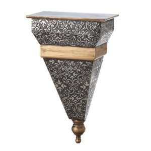  18 Embossed Silver Scroll Diamond Shape Wall Shelf: Home 