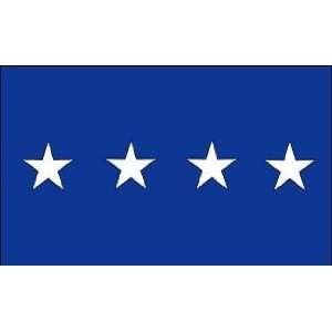 12 x 18 Inches Blue 4 Star Air force General Nylon   indoor Military 