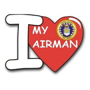  US Air Force I Love My Airman Decal Sticker 3.8 