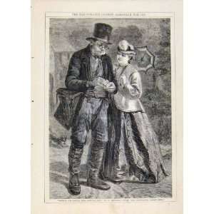    London Almanack Post Man And Lady By Helmsley 1868